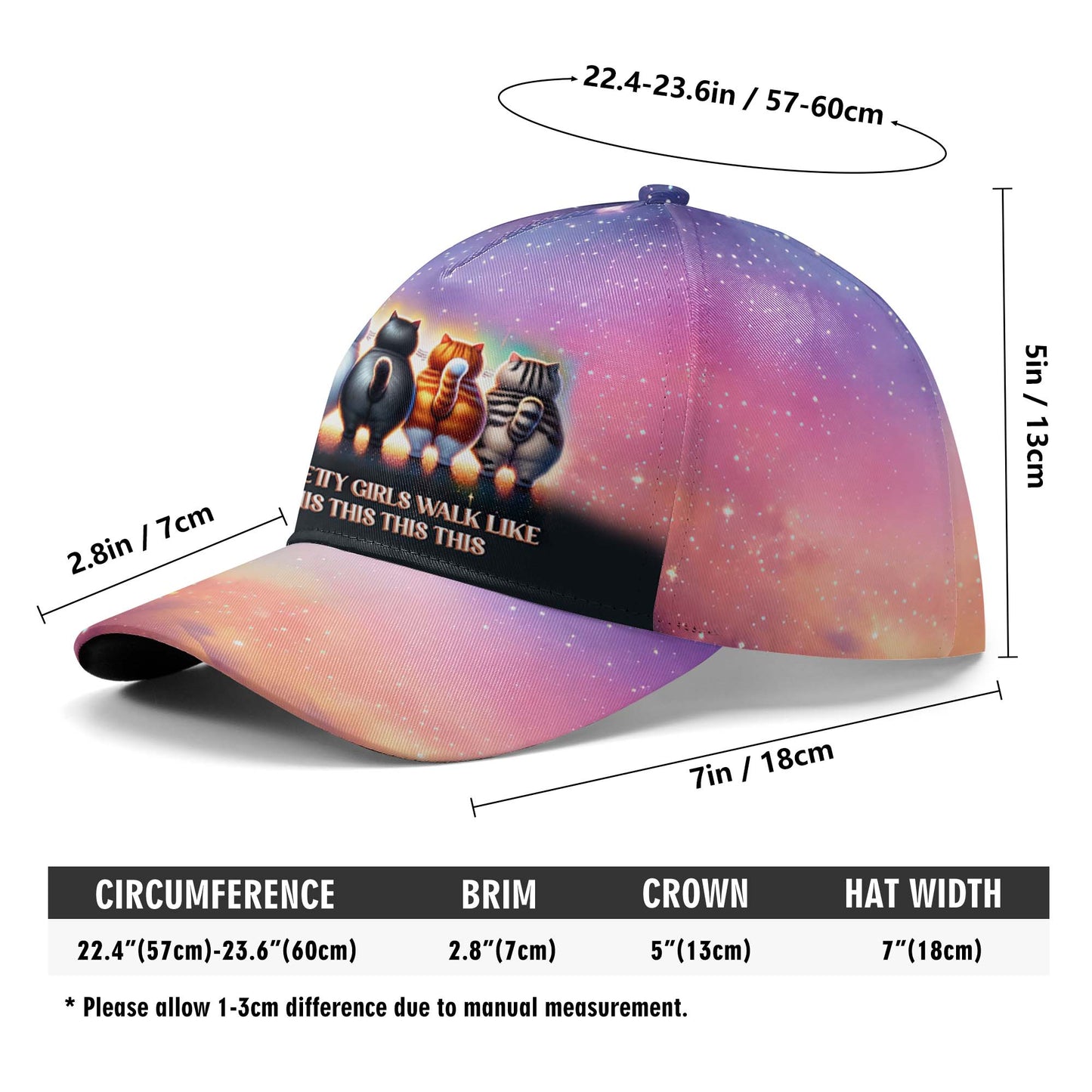 Pasarela - Gorra personalizada personalizada, gorra de béisbol con estampado integral - DG063_BAC