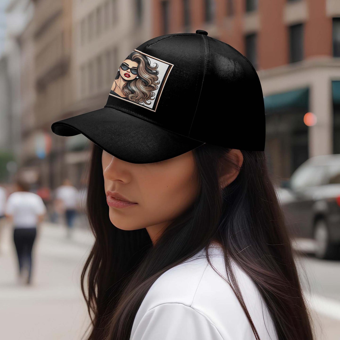 Personalice con arte y texto personalizados: gorra de béisbol personalizada especial, gorra de béisbol con estampado completo - DG064_BAC