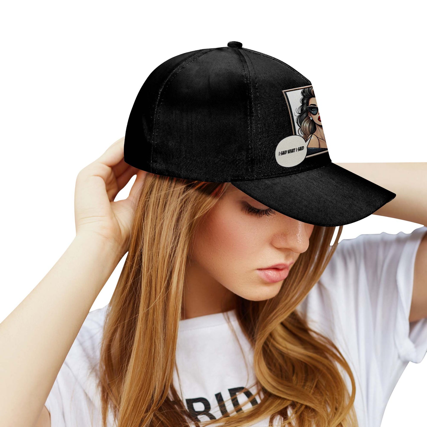 Personalice con arte y texto personalizados: gorra de béisbol personalizada especial, gorra de béisbol con estampado completo - DG064_BAC