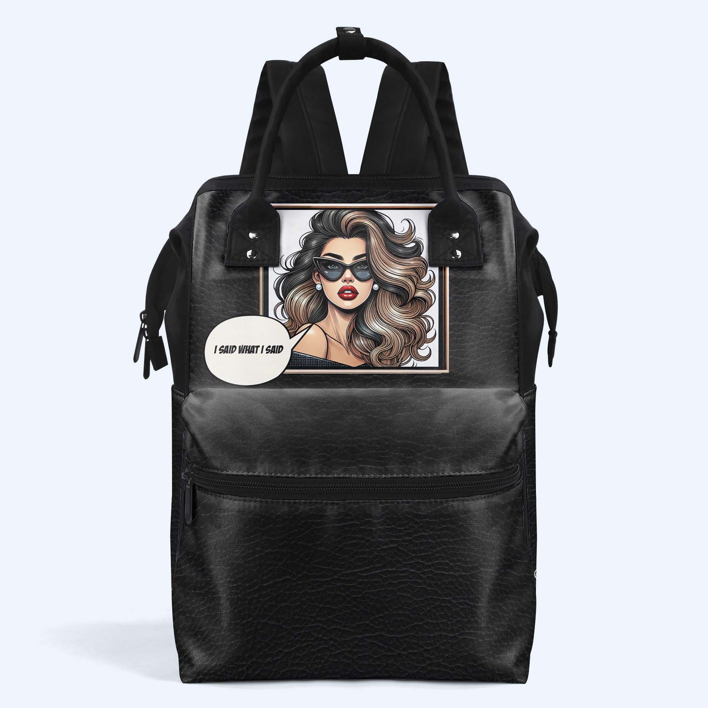 Personalice con arte y texto personalizados: mochila de viaje con pico de pato personalizada especial - DG064_DKB