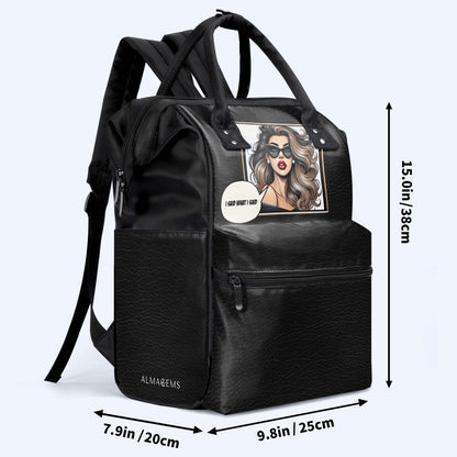 Personalice con arte y texto personalizados: mochila de viaje con pico de pato personalizada especial - DG064_DKB