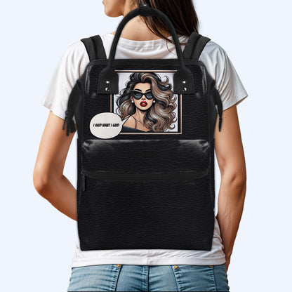 Personalice con arte y texto personalizados: mochila de viaje con pico de pato personalizada especial - DG064_DKB