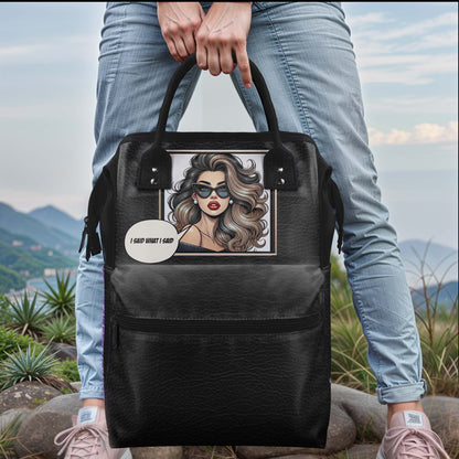 Personalice con arte y texto personalizados: mochila de viaje con pico de pato personalizada especial - DG064_DKB