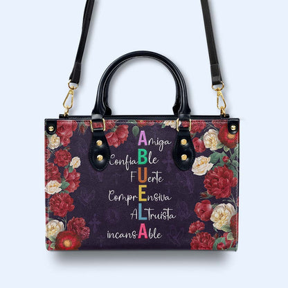 ABUELA - Personalized Custom Leather Handbag - DG065_HB