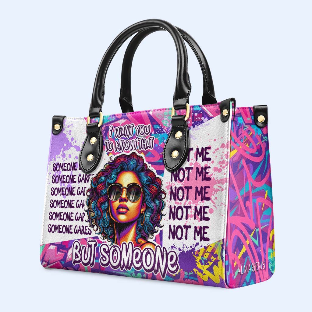 Alguien se preocupa, no yo, sino alguien - Bolso de cuero personalizado - DG079_HB