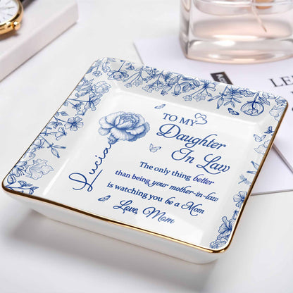 To My Daughter In Law, Flowers Ceramic Dish