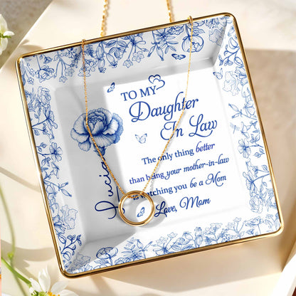 To My Daughter In Law, Flowers Ceramic Dish