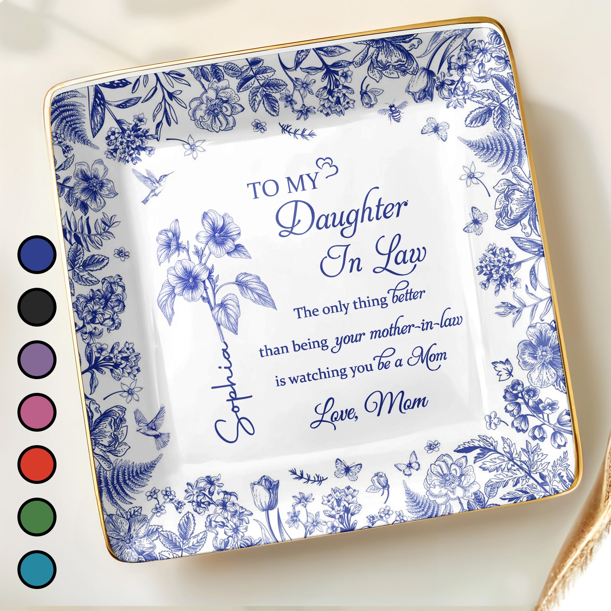 To My Daughter In Law, Flowers And Butterfly Theme