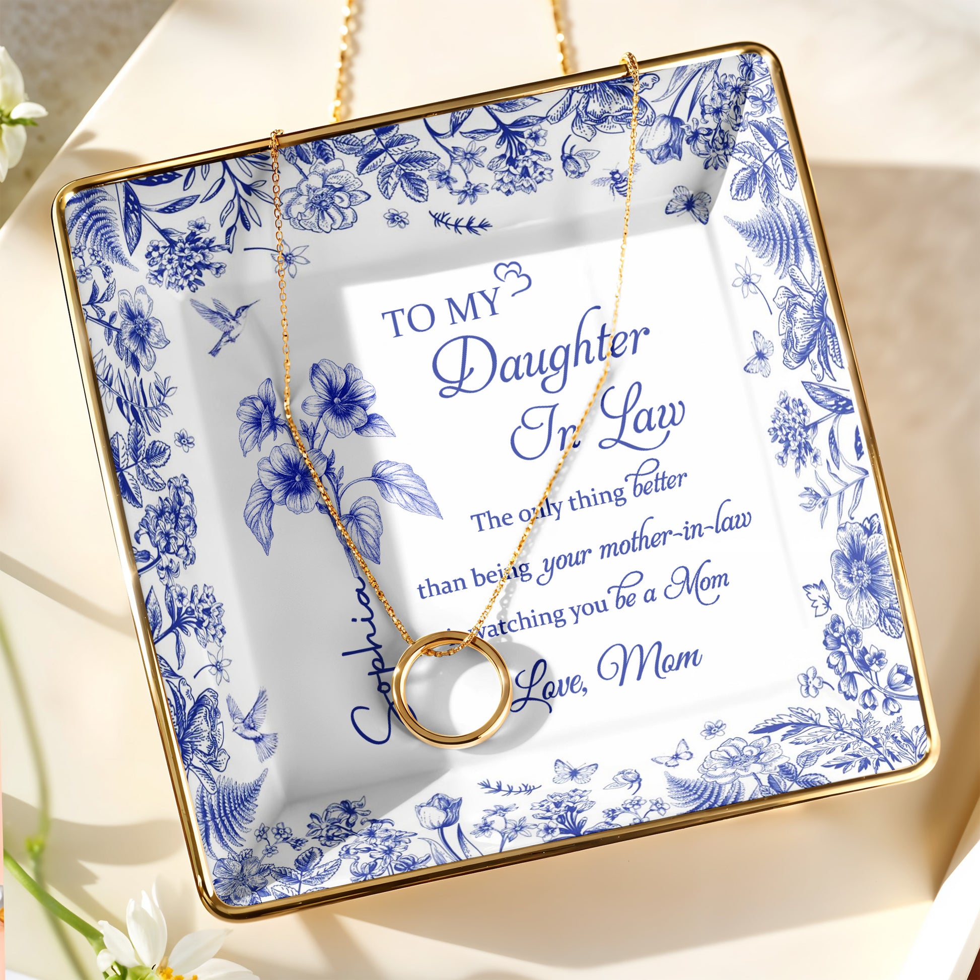 To My Daughter In Law, Flowers And Butterfly Theme