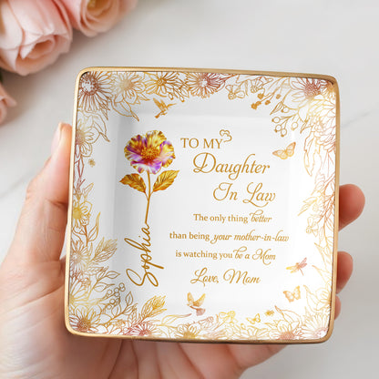 To My Daughter In Law, Flowers and Butterfly Design