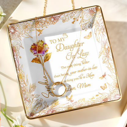 To My Daughter In Law, Flowers and Butterfly Design