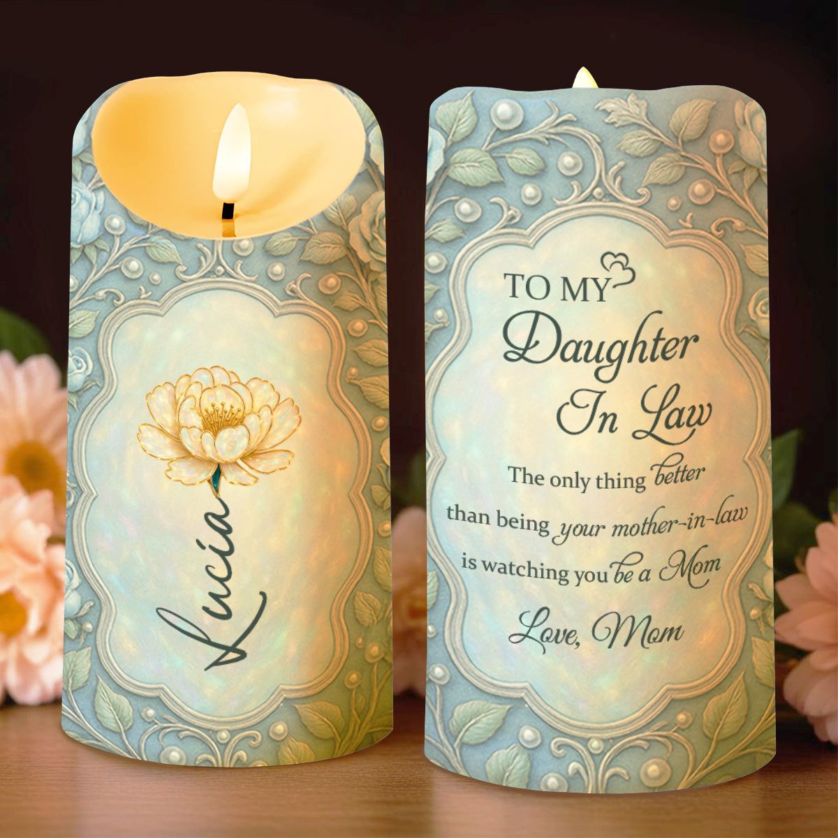 To My Daughter In Law, Love From Mom With Flowers