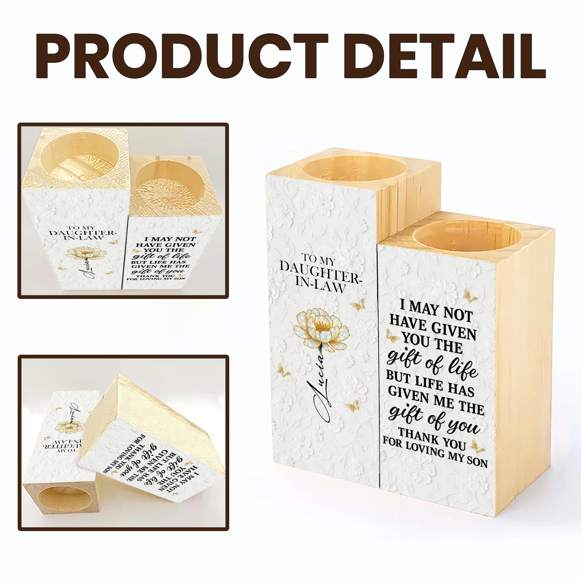 To My Daughter-In-Law, Thank You For Loving My Son, Flower