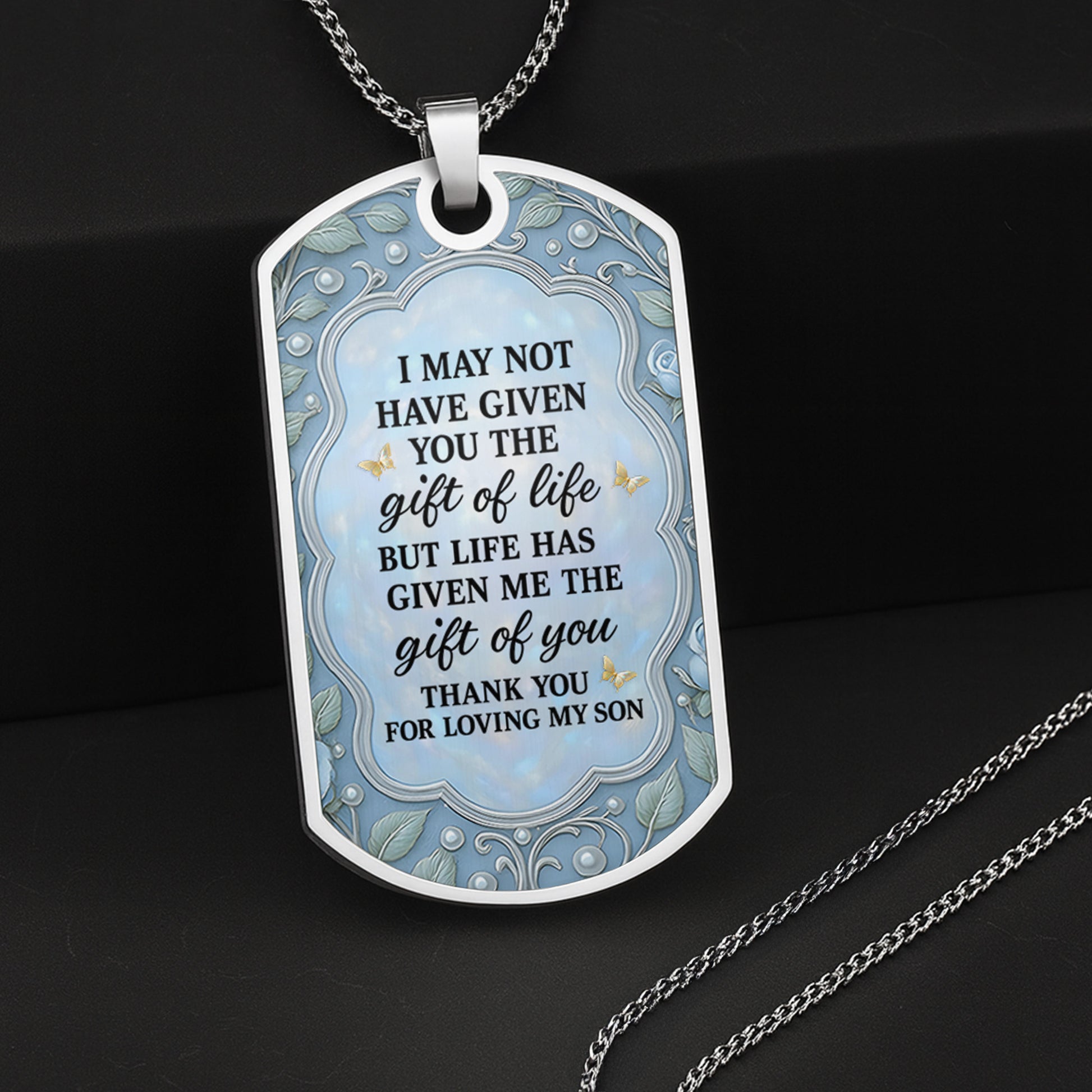 To My Daughter-In-Law, Thank You For Loving My Son, Flowers Necklace