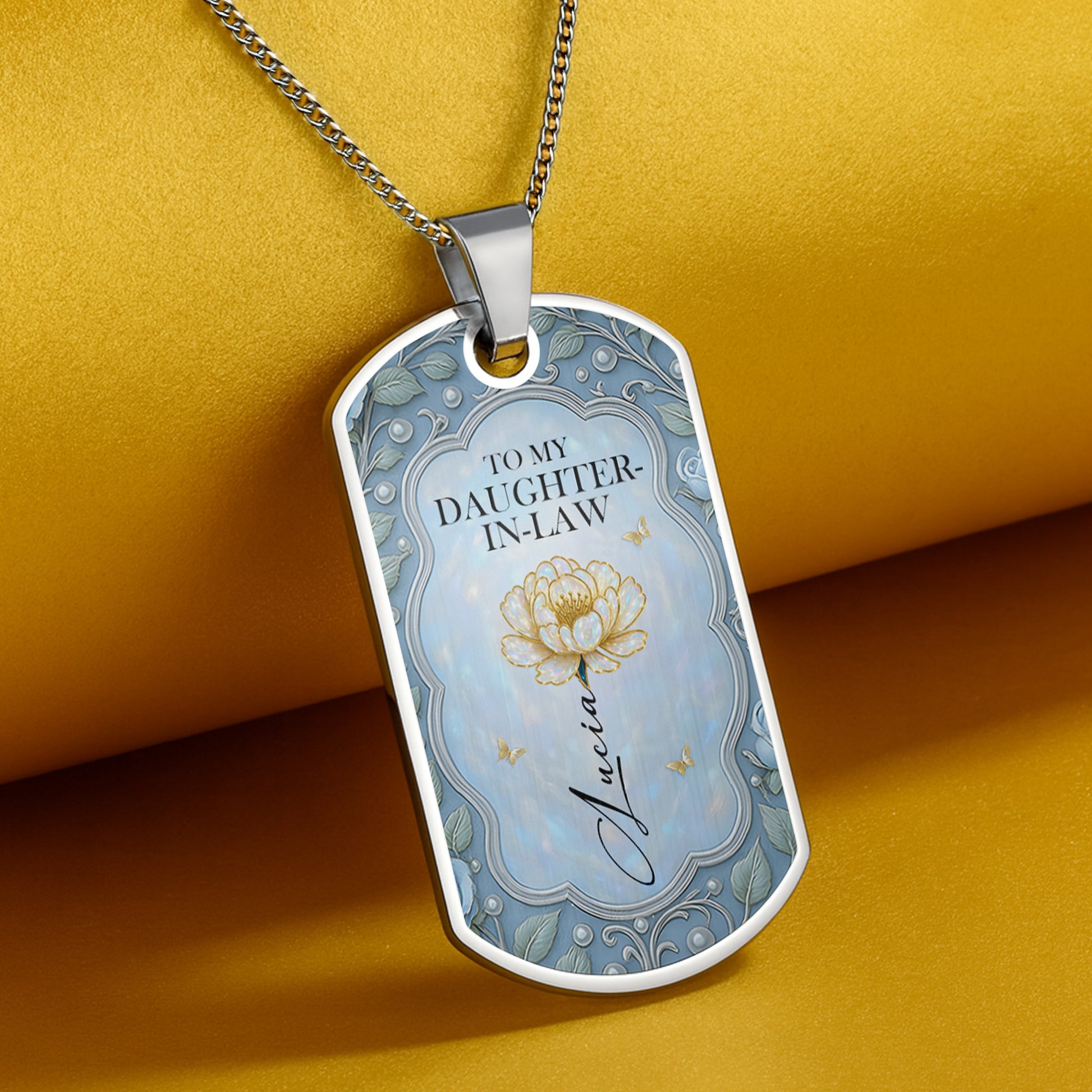 To My Daughter-In-Law, Thank You For Loving My Son, Flowers Necklace