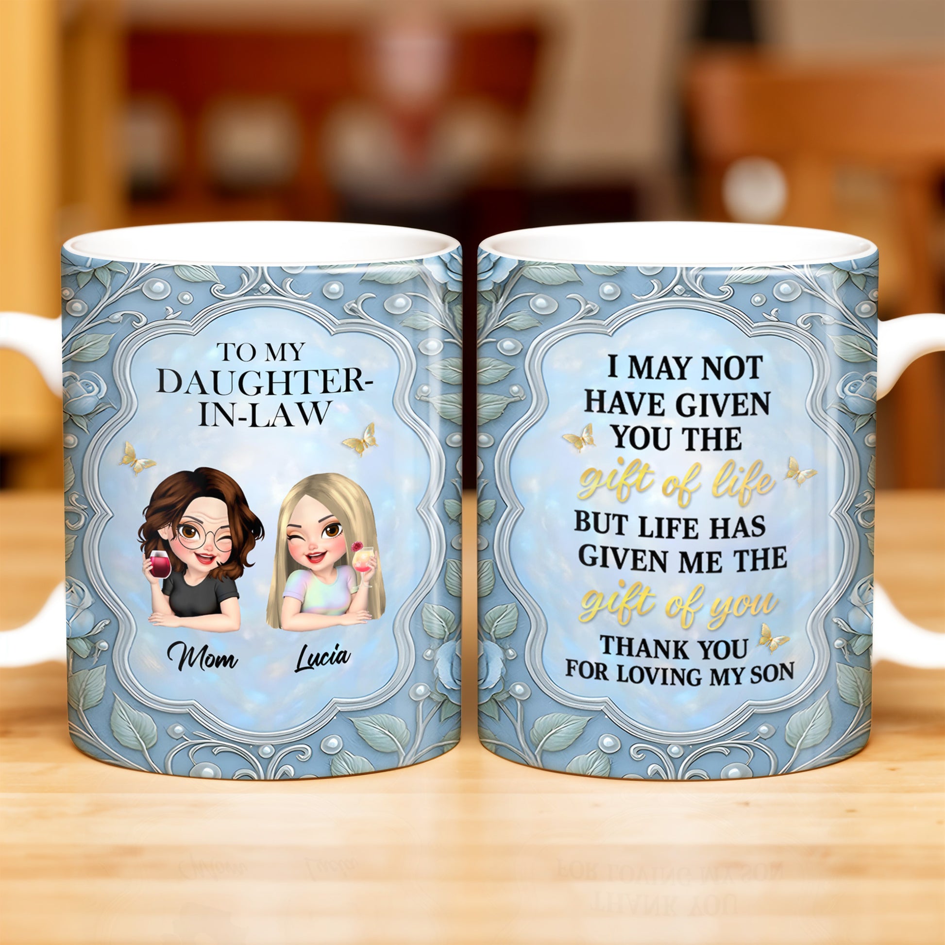 Gift Of You Thank You For Loving My Son Floral Elements