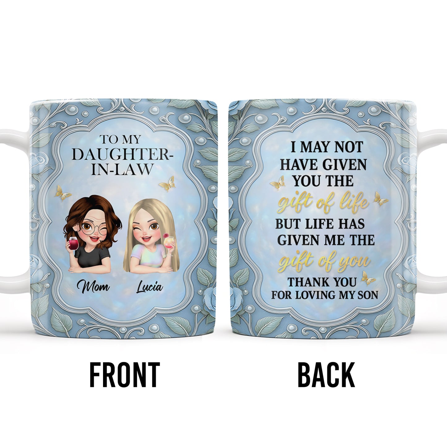 Gift Of You Thank You For Loving My Son Floral Elements