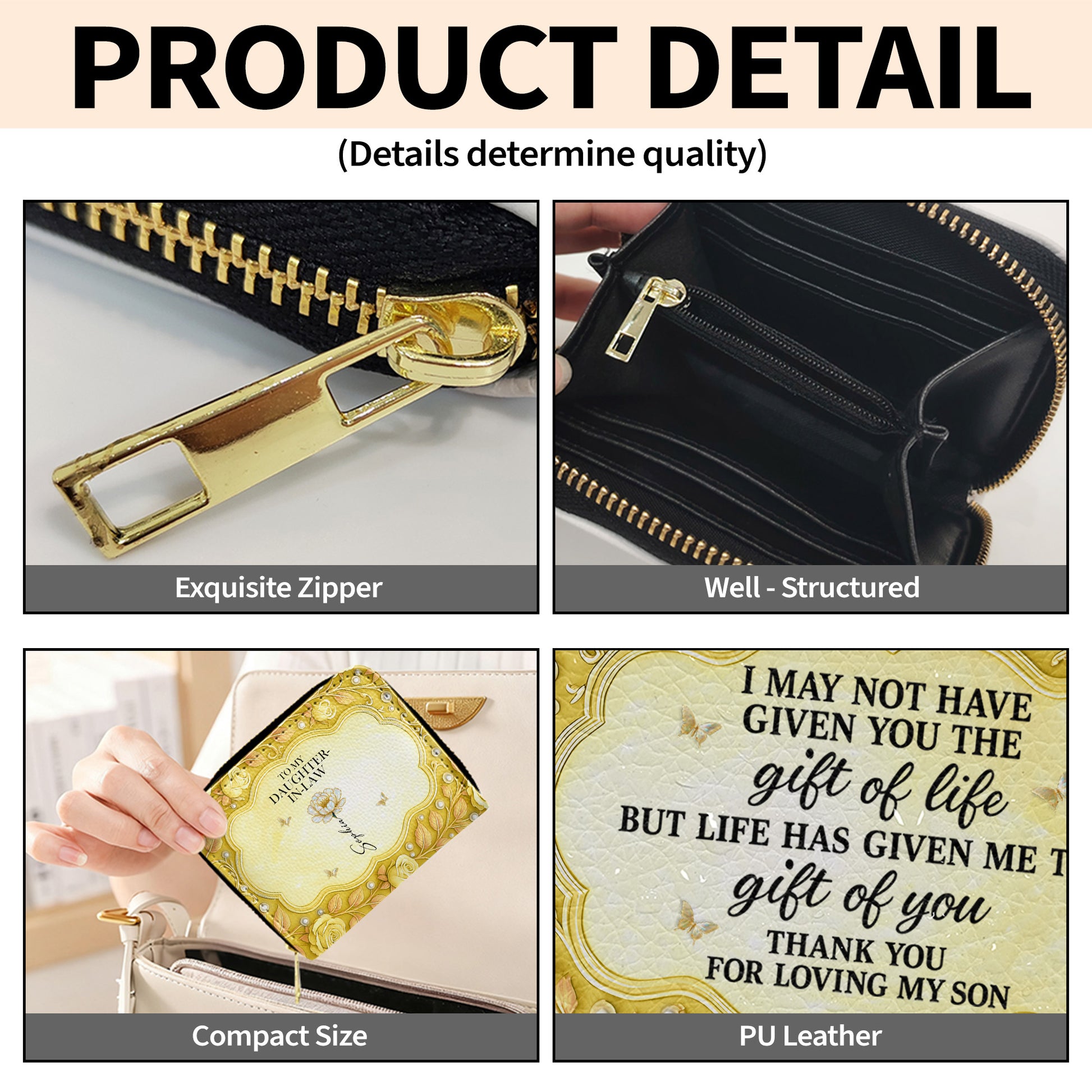 To My Daughter-In-Law, Roses And Hearts Design