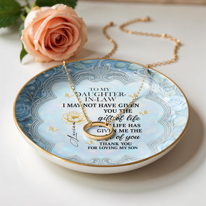 To My Daughter-In-Law, Thank You For Loving My Son Roses and Butterfly Design