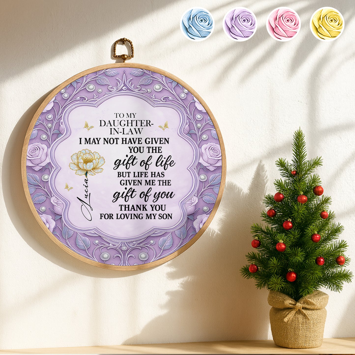 Gift Of Life Message To Daughter-In-Law With Flowers