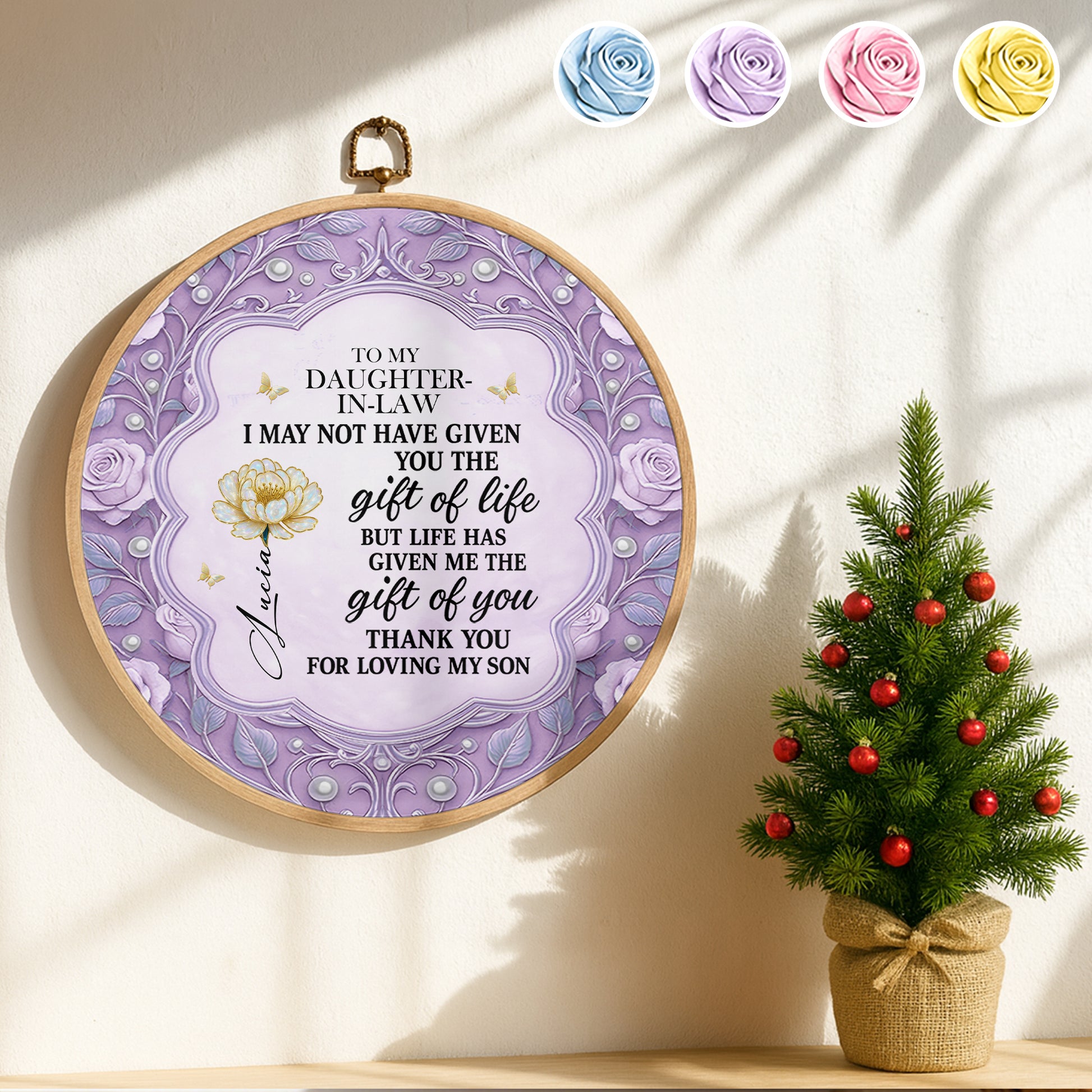 Gift Of Life Message To Daughter-In-Law With Flowers