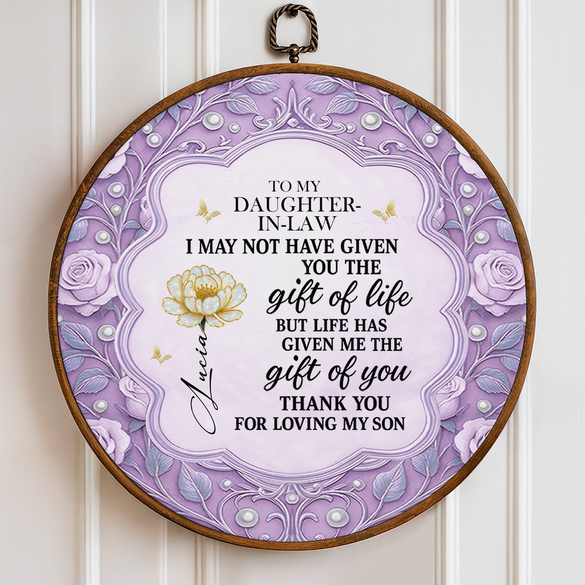Gift Of Life Message To Daughter-In-Law With Flowers