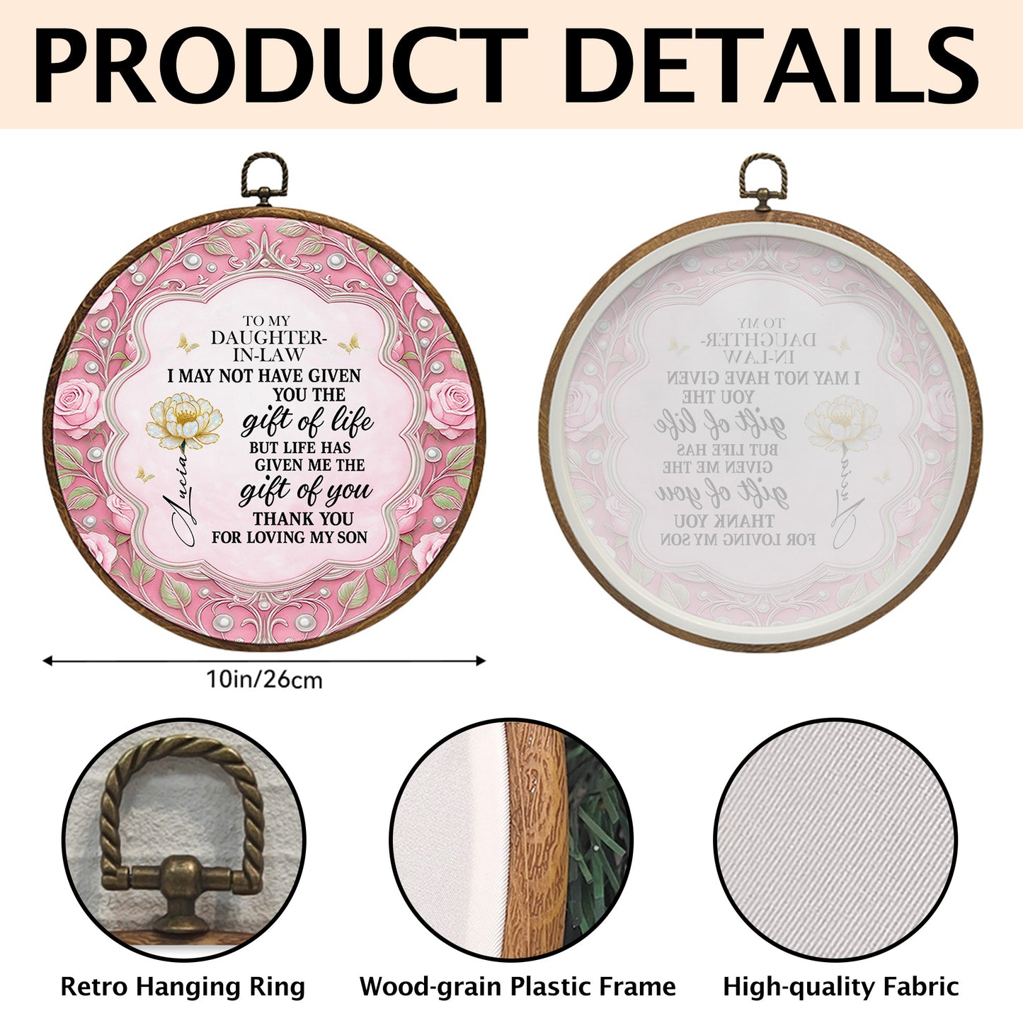 Gift Of Life Message To Daughter-In-Law With Flowers