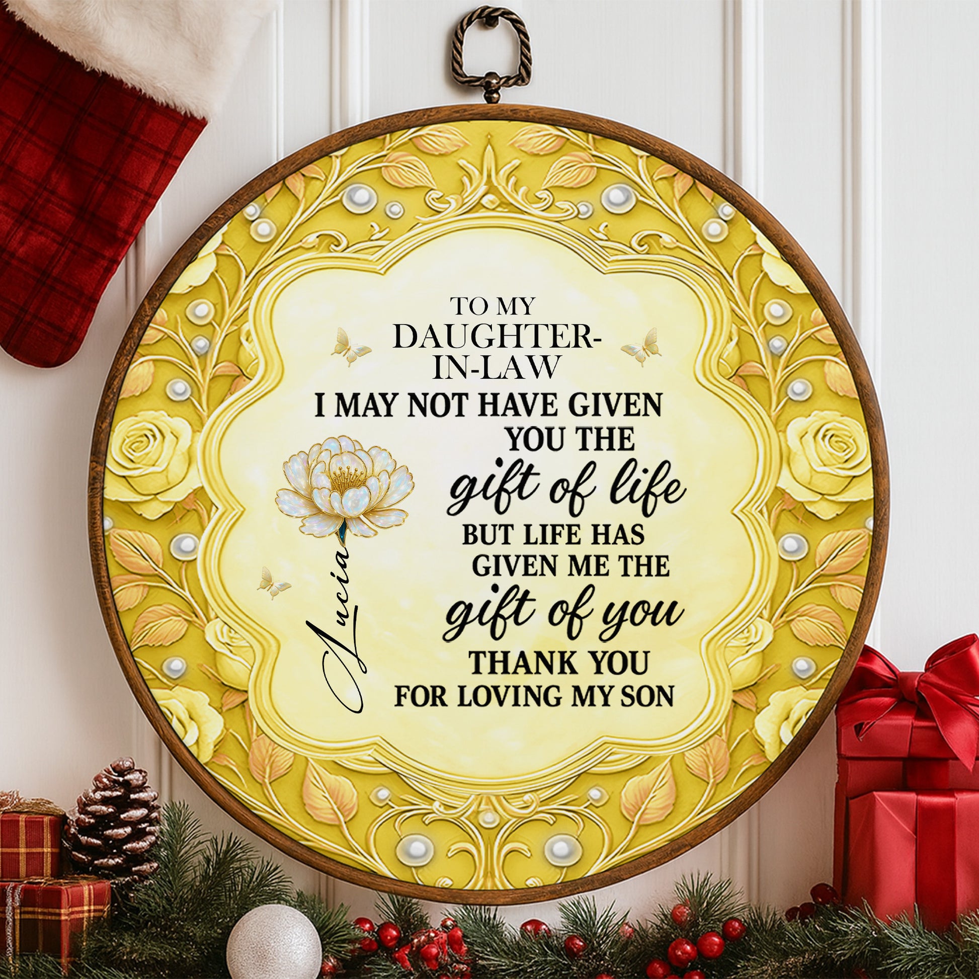 Gift Of Life Message To Daughter-In-Law With Flowers