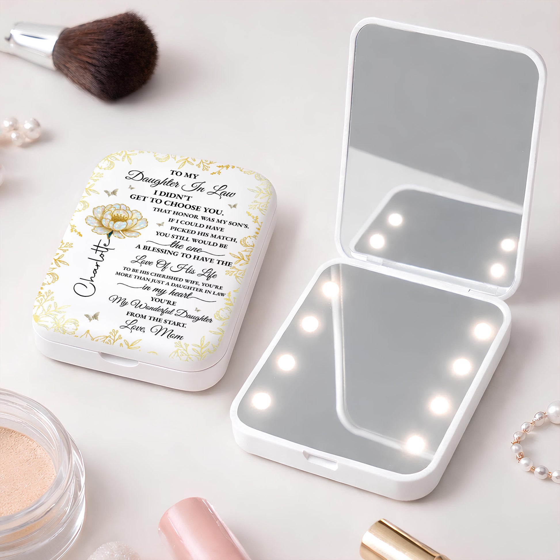 To My Daughter In Law I Did Not Get To Choose You Flower And Butterfly