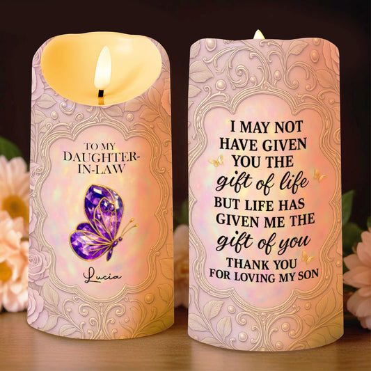 To My Daughter-In-Law, Gift Of Life, Butterfly And Floral Design