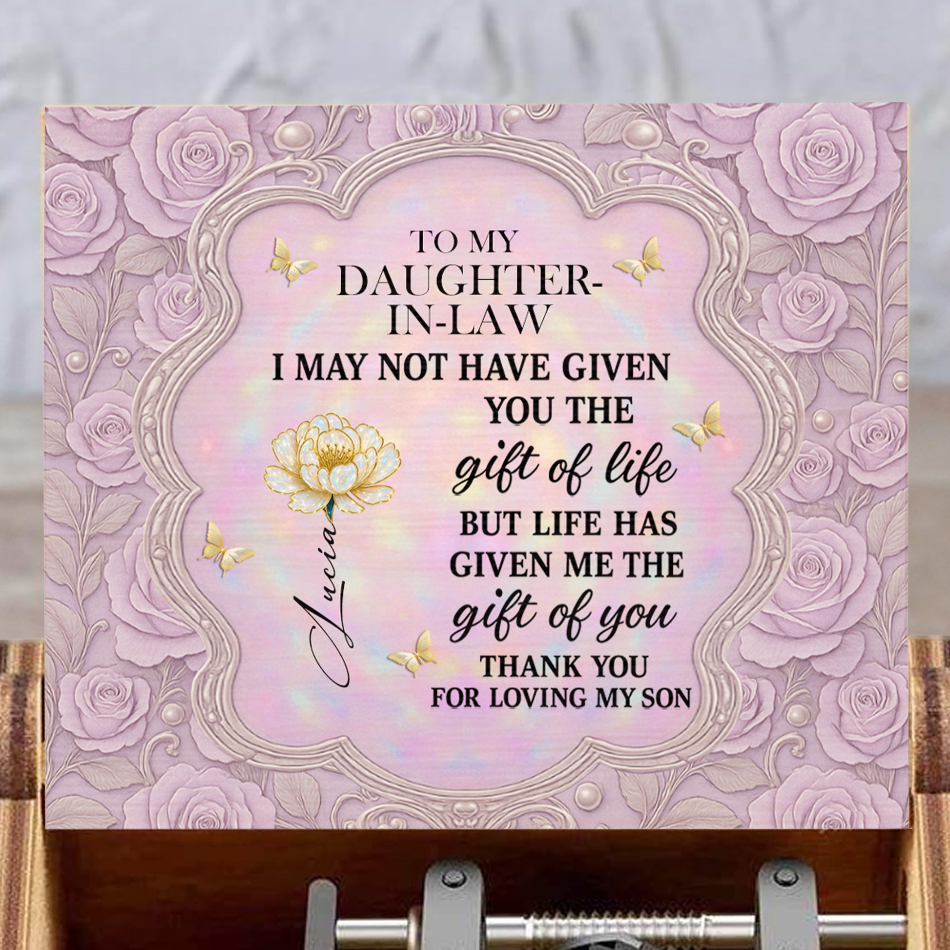 To My Daughter-In-Law, Roses And Butterfly Design