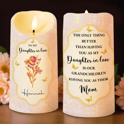 To My Daughter-in-Law, Beautiful Floral and Butterfly Design