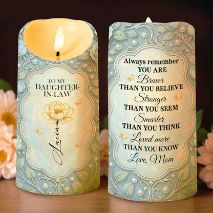 Always Remember You Are Braver, Flower And Scrolls Design