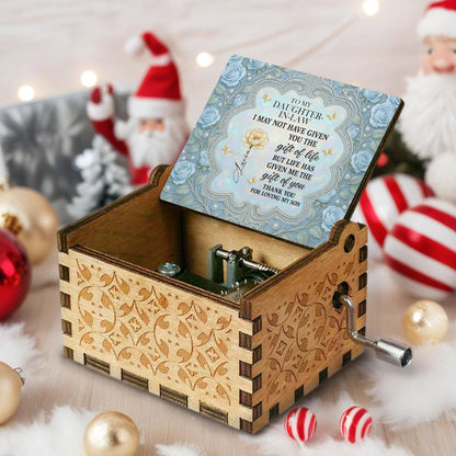 To My Daughter-In-Law, Blue Roses And Butterfly Heart Frame