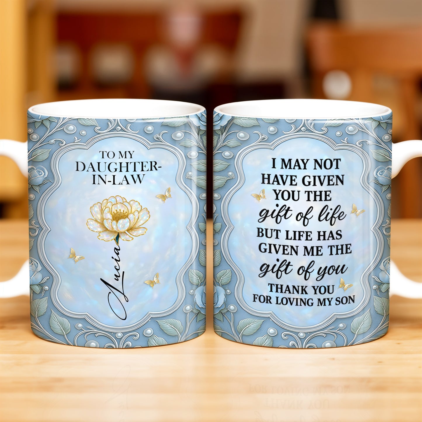 Thank You For Loving My Son, Floral Design