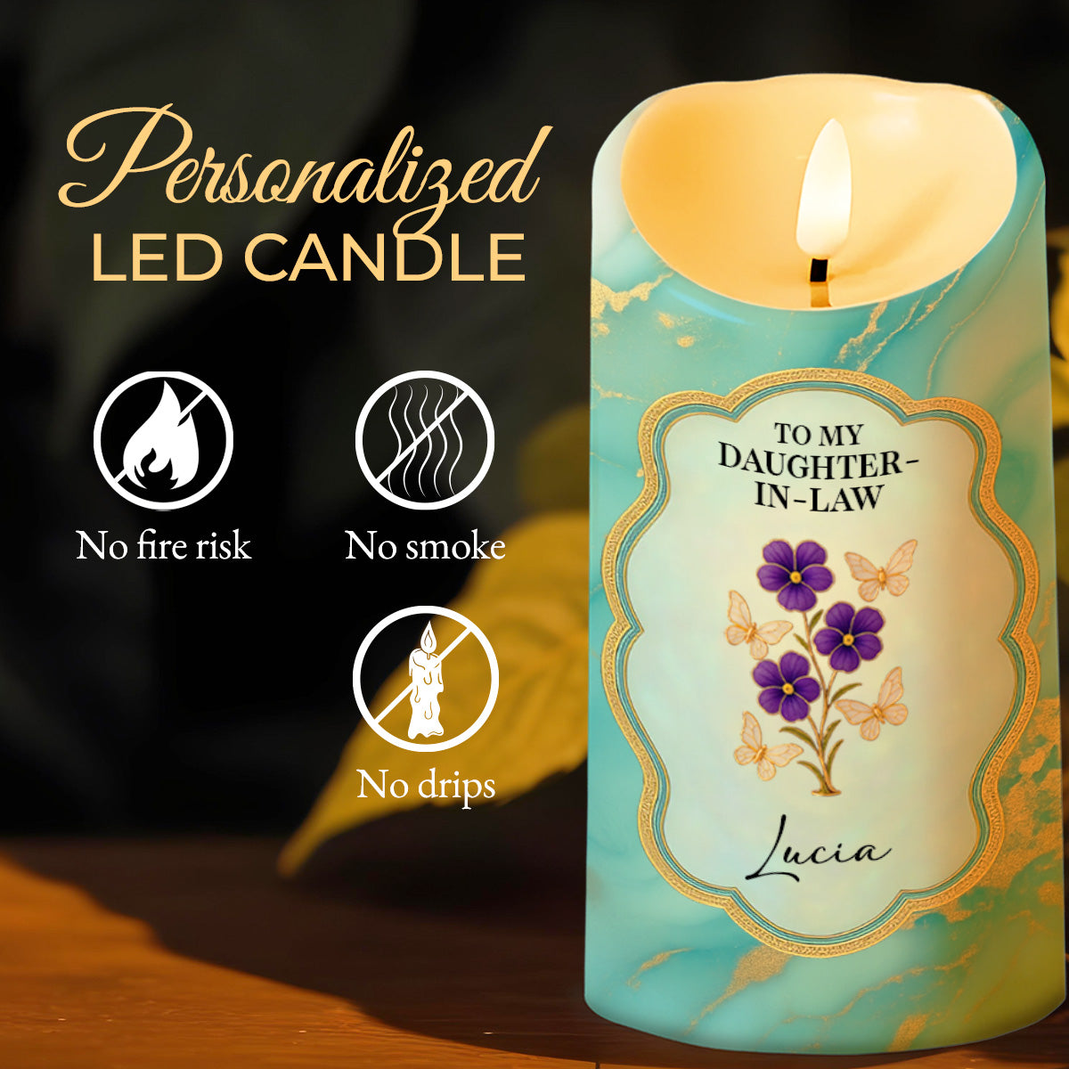 Thank You For Loving My Son, Marbled Design, Flowers