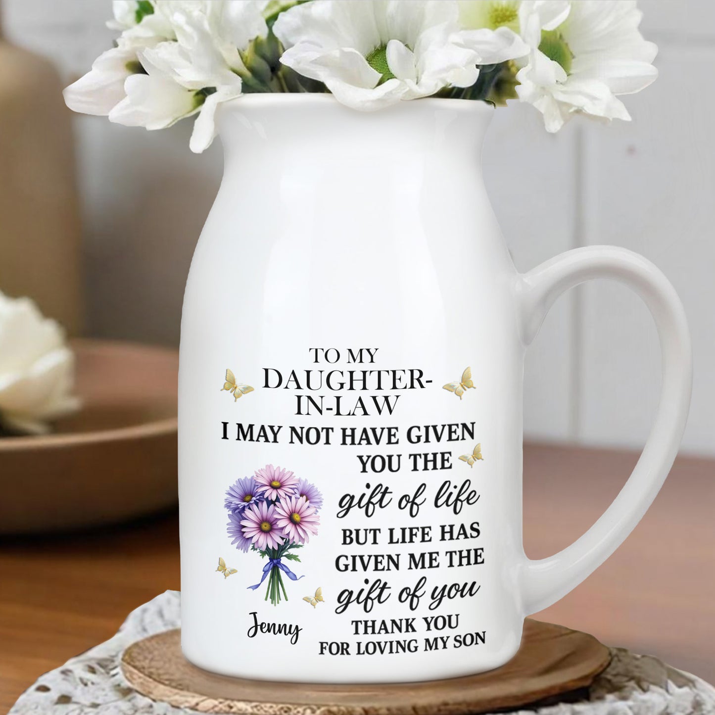 To My Daughter-In-Law, Gift Of You Flowers And Butterflies