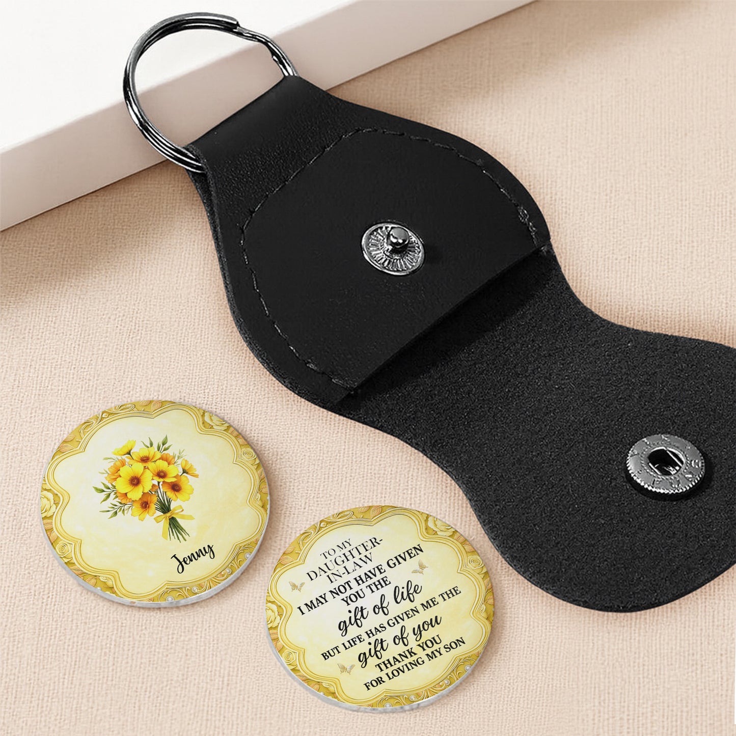 To My Daughter-In-Law, Thank You For Loving My Son, Flowers