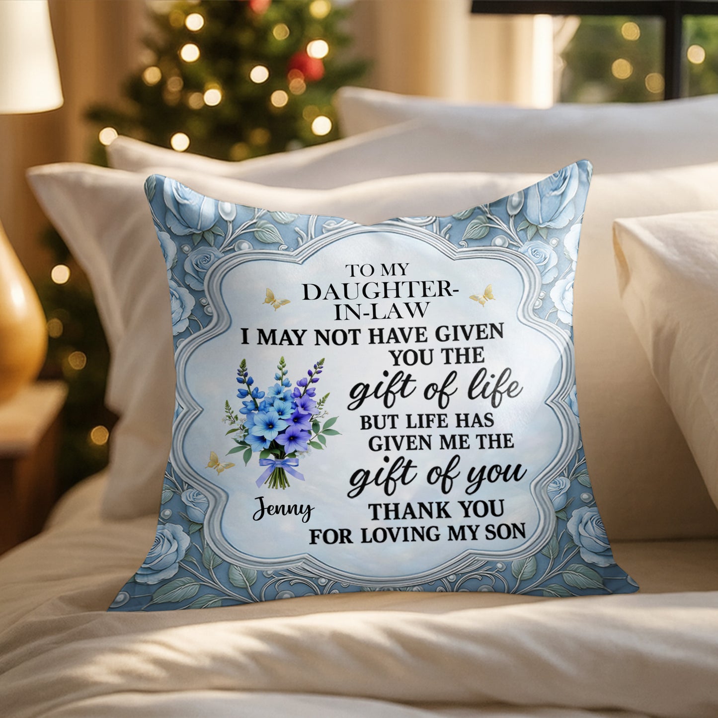 To My Daughter-In-Law, The Gift Of You, Flowers And Butterflies