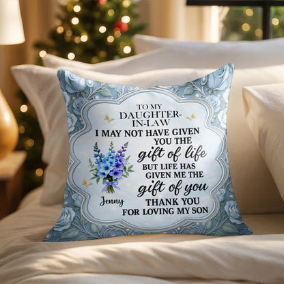 To My Daughter-In-Law, The Gift Of You, Flowers And Butterflies