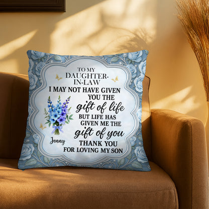 To My Daughter-In-Law, The Gift Of You, Flowers And Butterflies