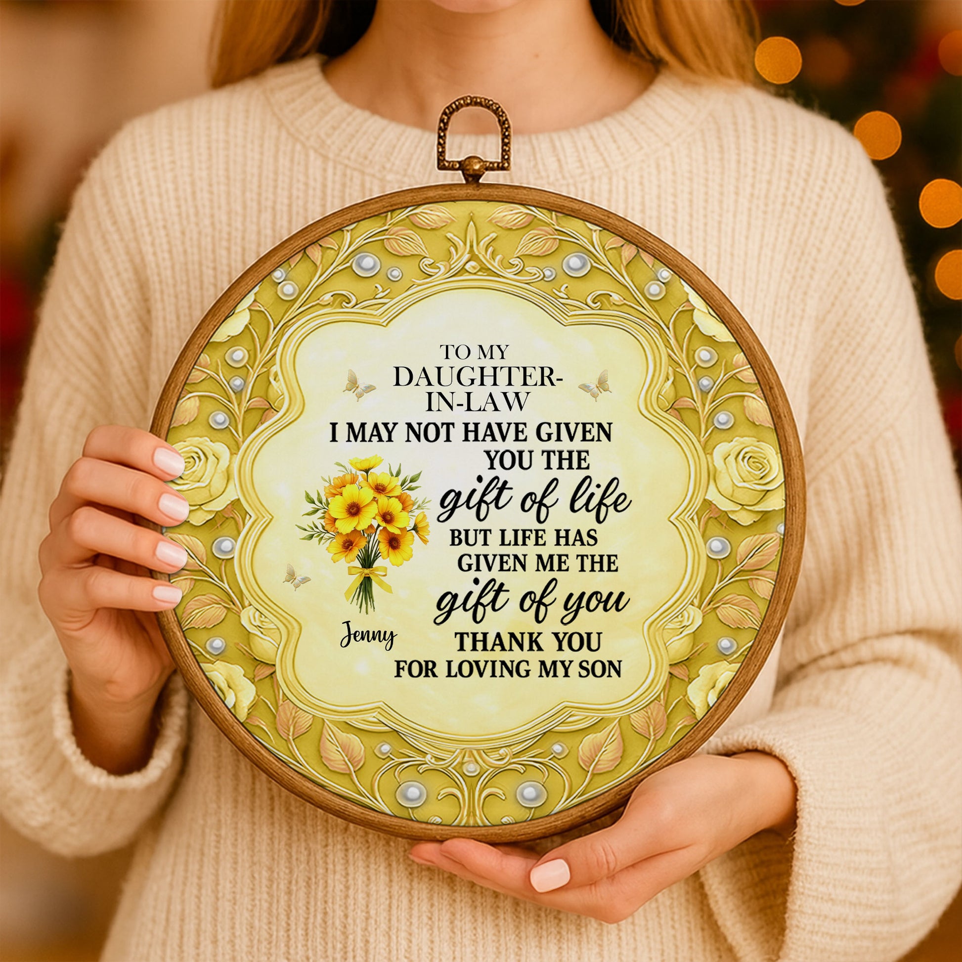 To My Daughter-In-Law, Life’s Greatest Gifts, Flowers And Butterflies Design