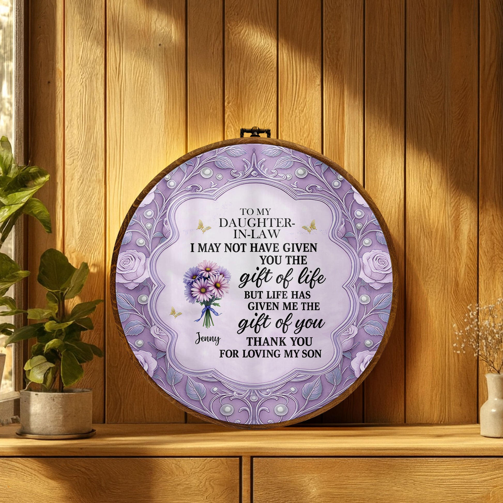 To My Daughter-In-Law, Life’s Greatest Gifts, Flowers And Butterflies Design