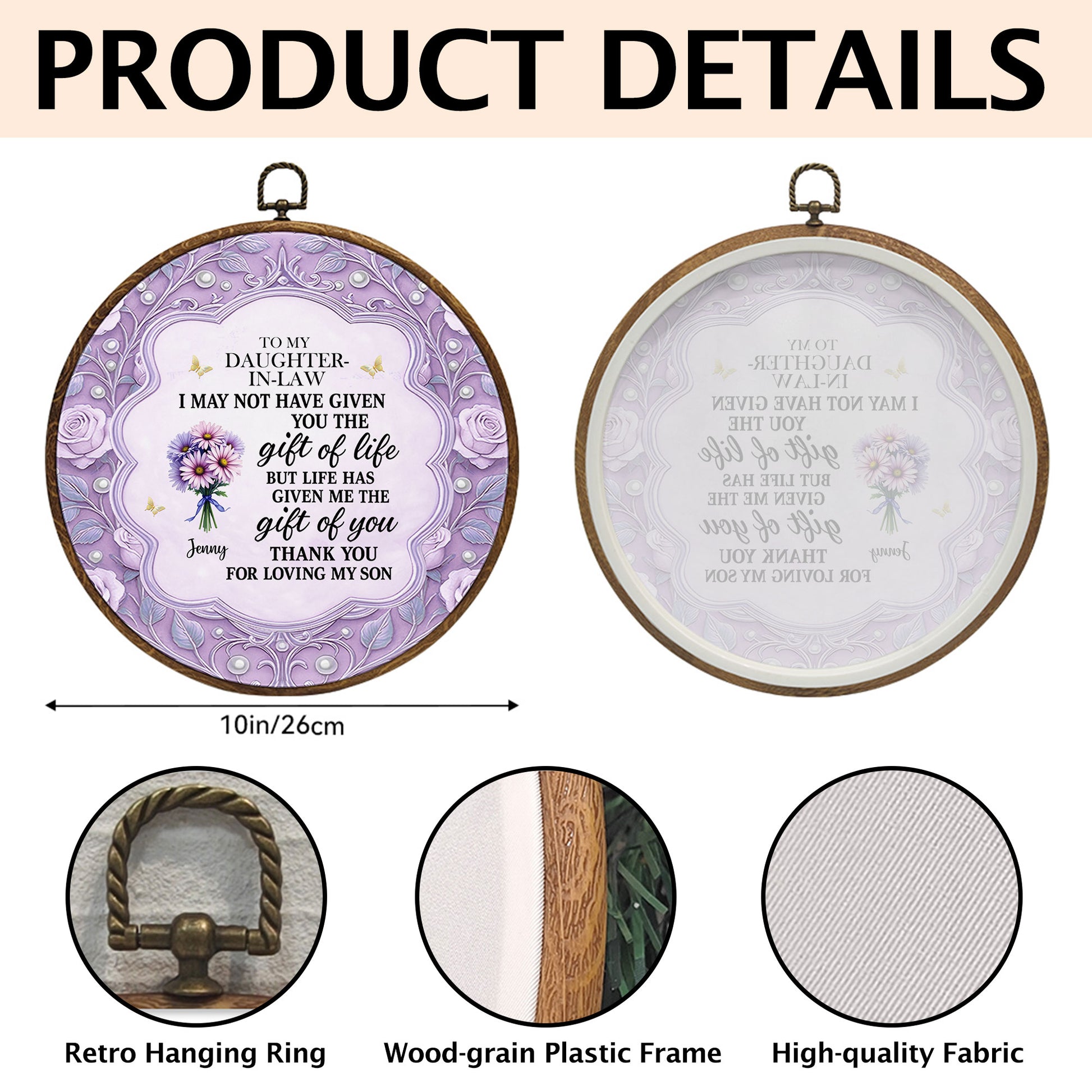 To My Daughter-In-Law, Life’s Greatest Gifts, Flowers And Butterflies Design