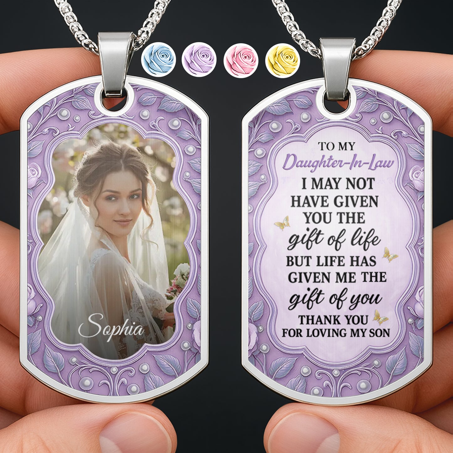 To My Daughter-In-Law, Life Has Given Me The Gift Of You, Floral Patterns