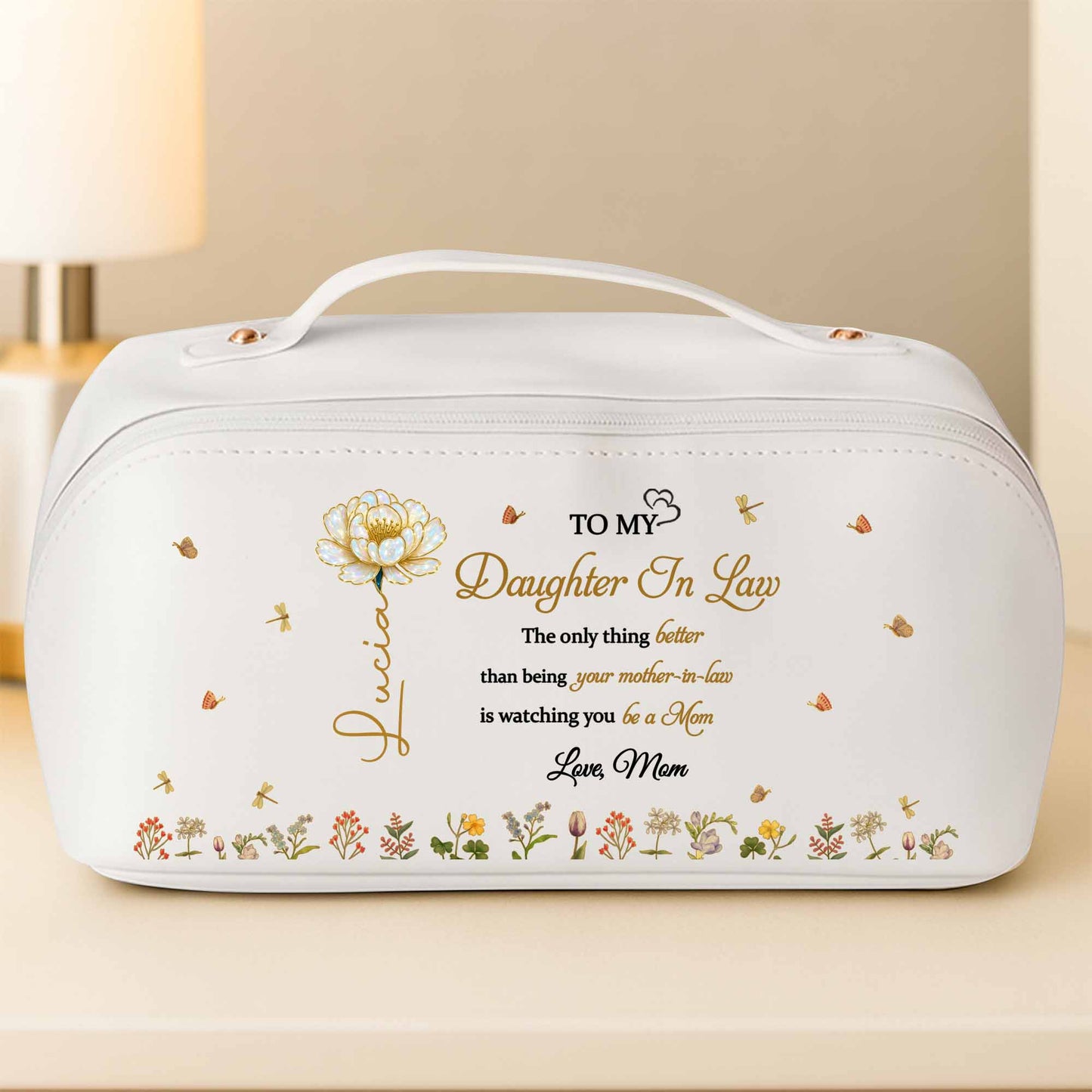 To My Daughter In Law, Flowers And Butterfly Design