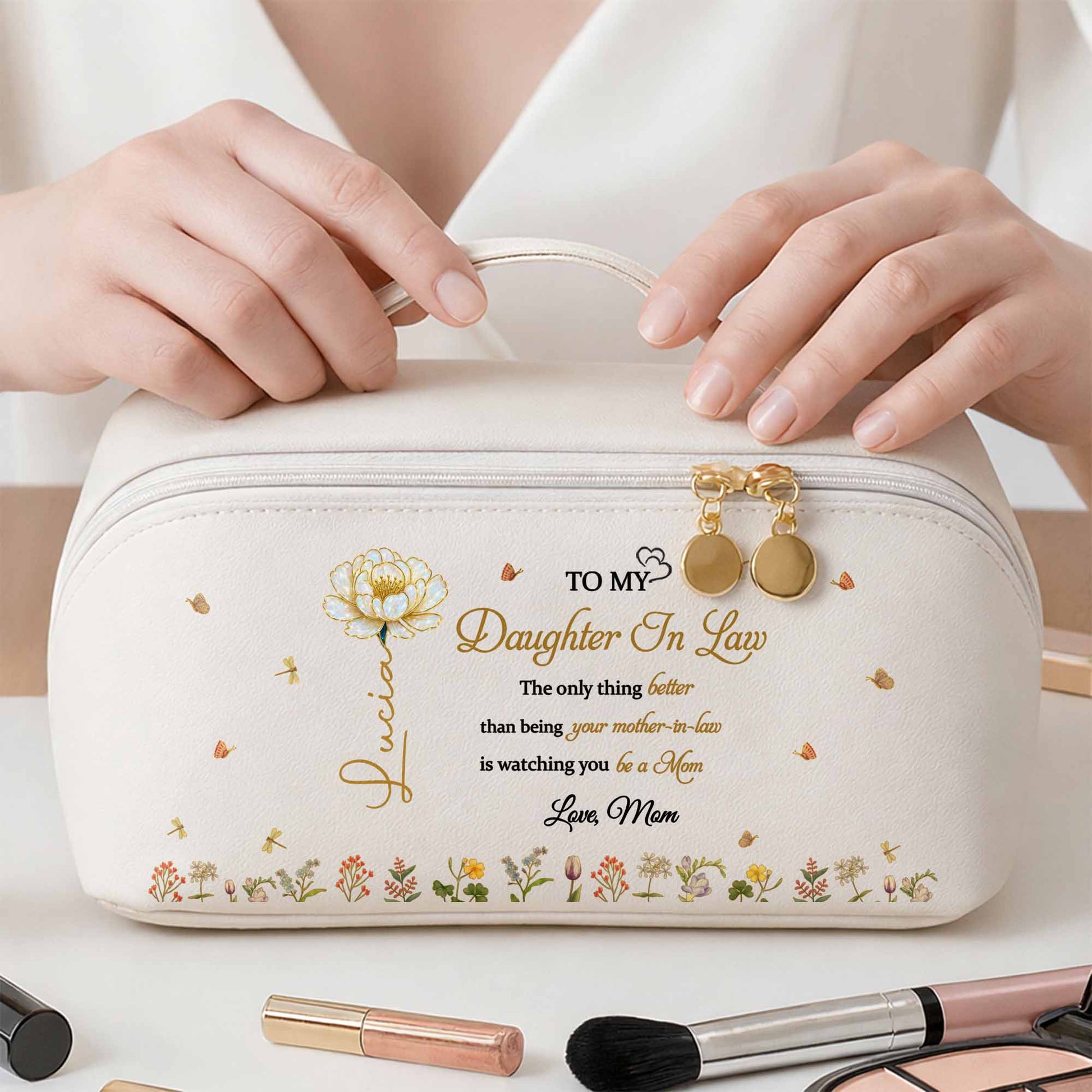 To My Daughter In Law, Flowers And Butterfly Design