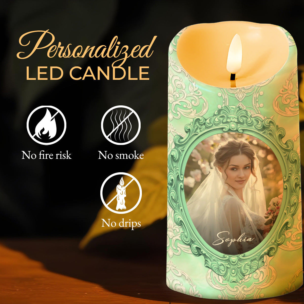 Gift Of Life, Floral Pattern and Photo Frame