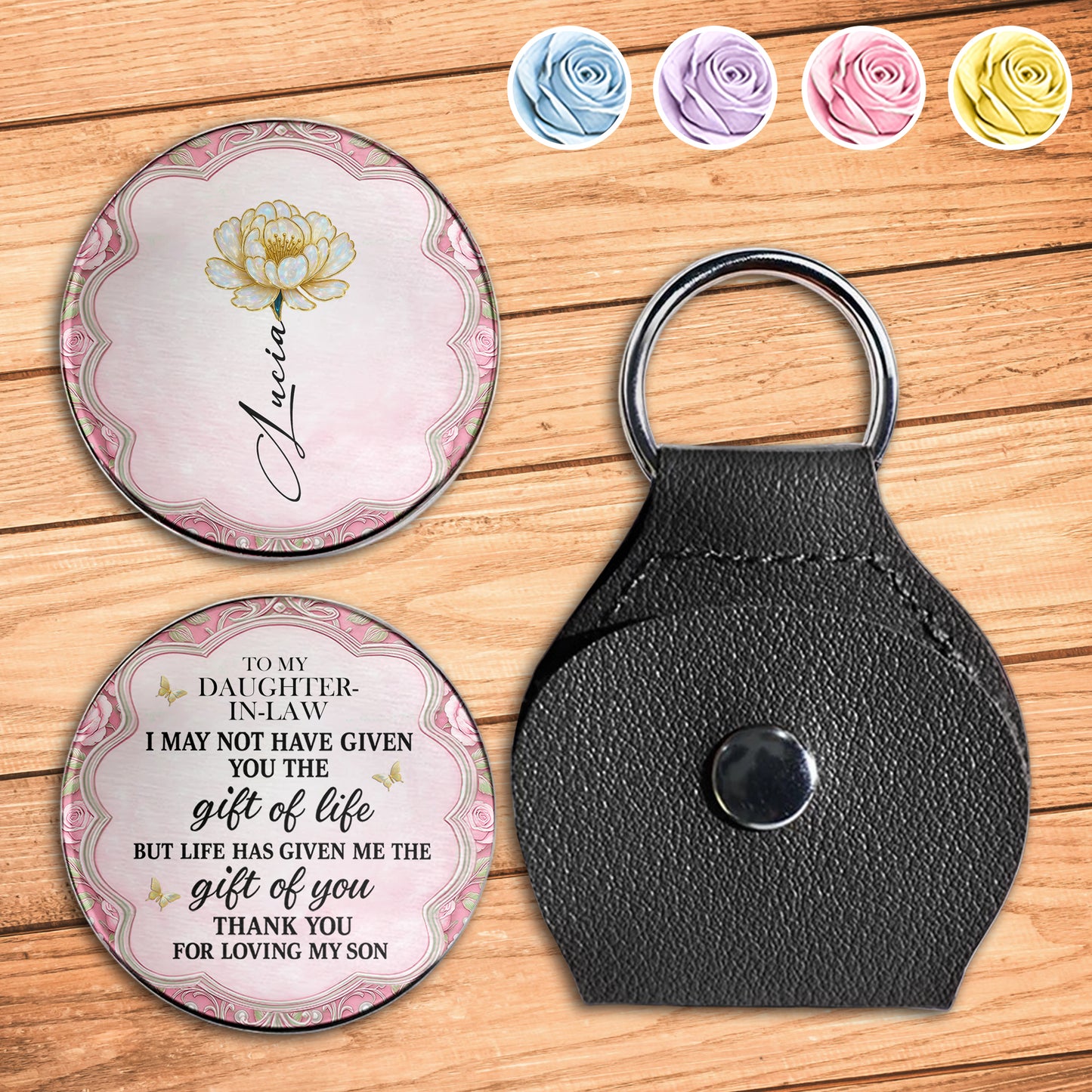 To My Daughter-In-Law, Thank You For Loving My Son, Floral Design