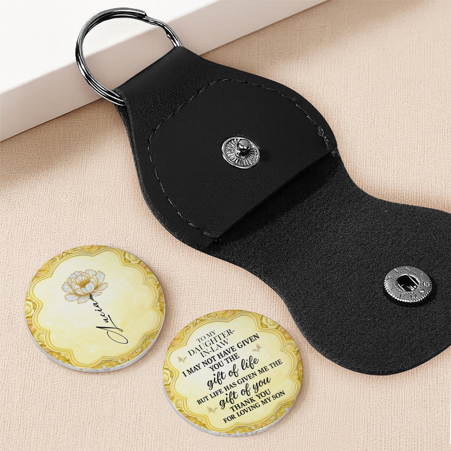 To My Daughter-In-Law, Thank You For Loving My Son, Floral Design